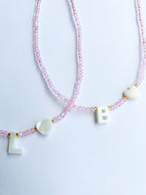 Load image into Gallery viewer, Mother of Pearl Initial Necklace - Pink
