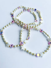 Load image into Gallery viewer, PEARLESCENT EVIL EYE Anklet