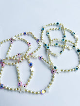 Load image into Gallery viewer, PEARLESCENT EVIL EYE Anklet
