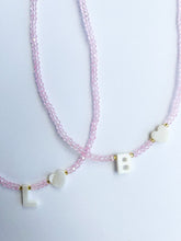 Load image into Gallery viewer, Mother of Pearl Initial Necklace - Pink