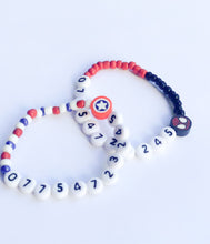 Load image into Gallery viewer, Children’s Phone Number Bracelet - Superhero Edition