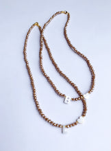 Load image into Gallery viewer, Mother of Pearl Initial Necklace