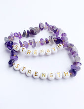 Load image into Gallery viewer, STRENGTH Purple Amethyst Bracelet