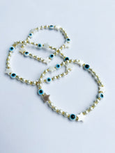 Load image into Gallery viewer, PEARLESCENT EVIL EYE Anklet
