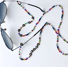 Load image into Gallery viewer, Multicolour Gem Stone Glasses Chain
