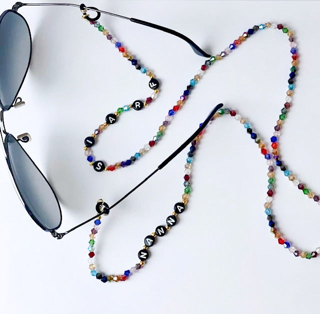 Multicolour Gem Stone Glasses Chain