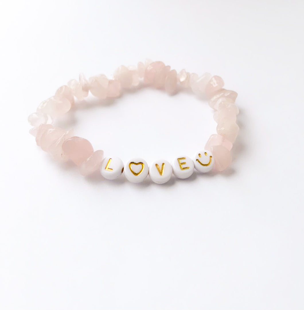 LOVE & HAPPINESS Quartz Crystal Bracelet