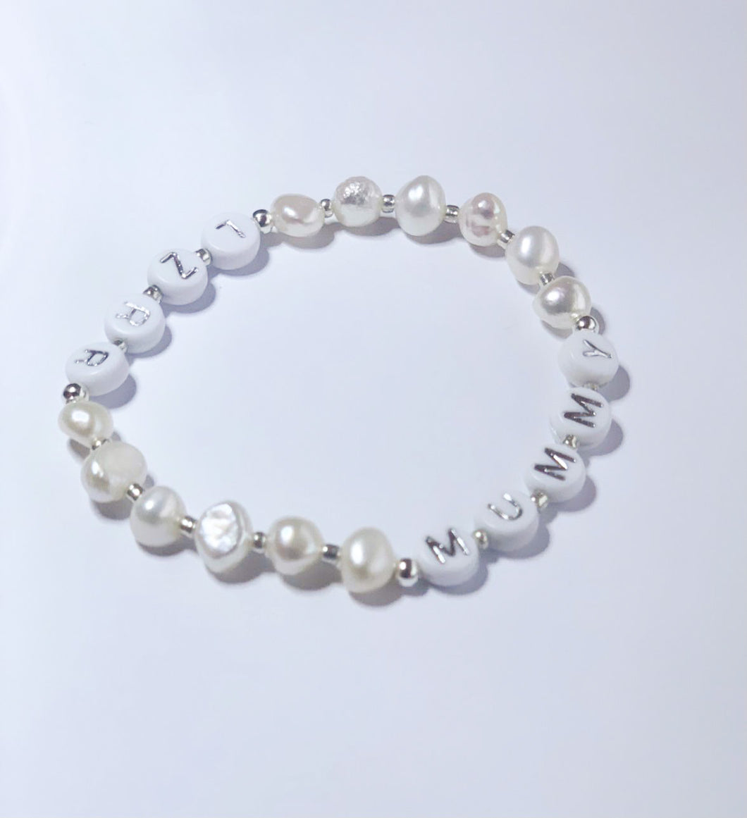 Mother Of Pearl 'Silver Detail' Bracelet