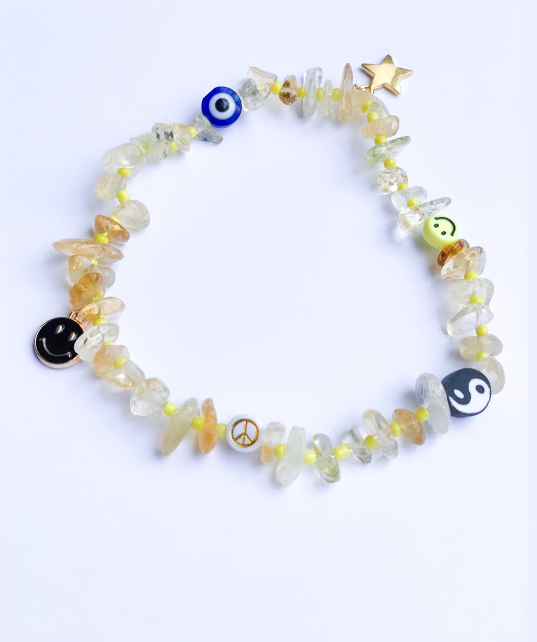 Holiday Vibes Citrine Charm Anklet