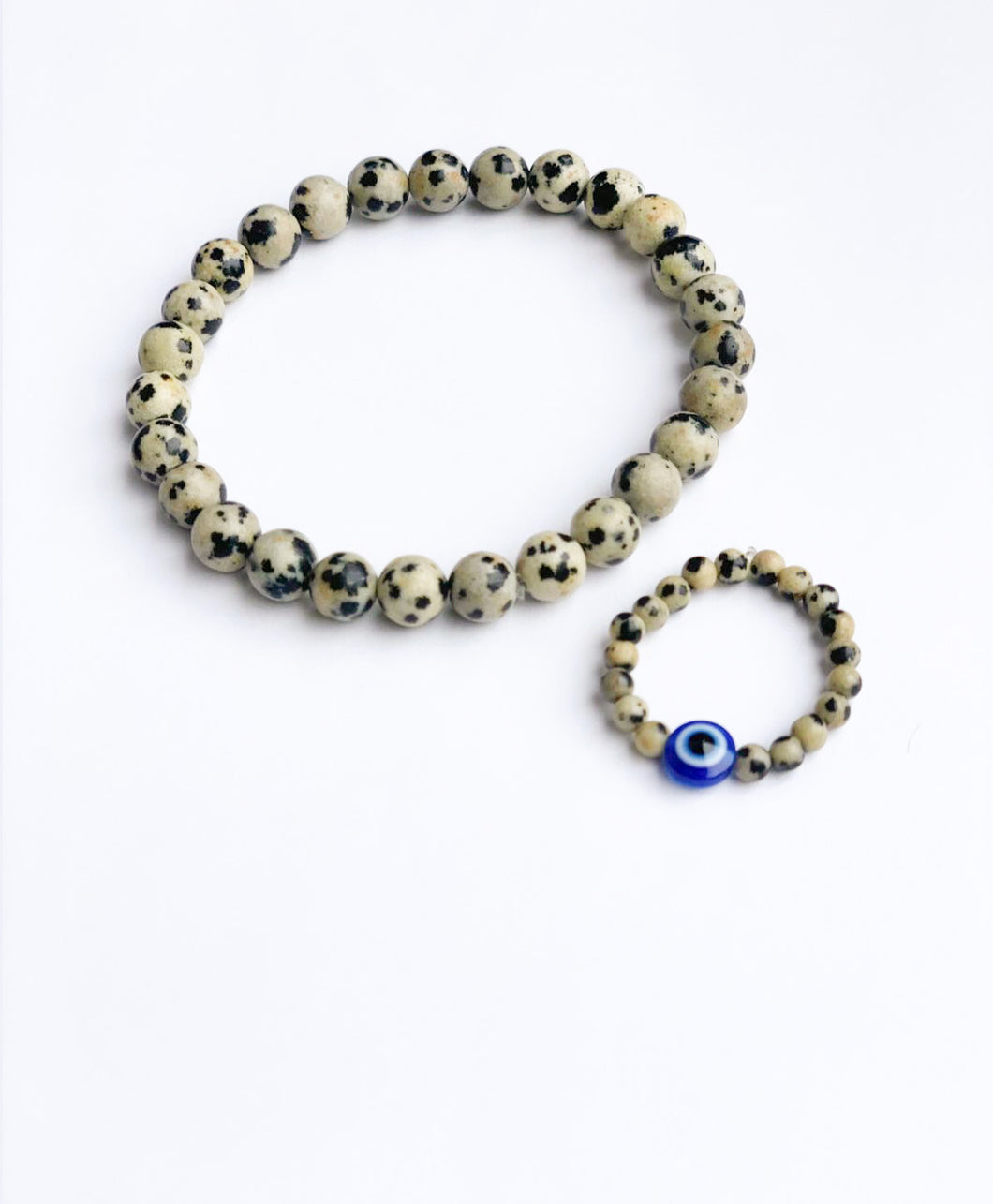 Dalmatian Ball Evil Eye Bracelet and Ring Set